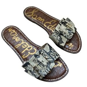 Sam Edelman Snakeskin Granada Slip-on Sandals
